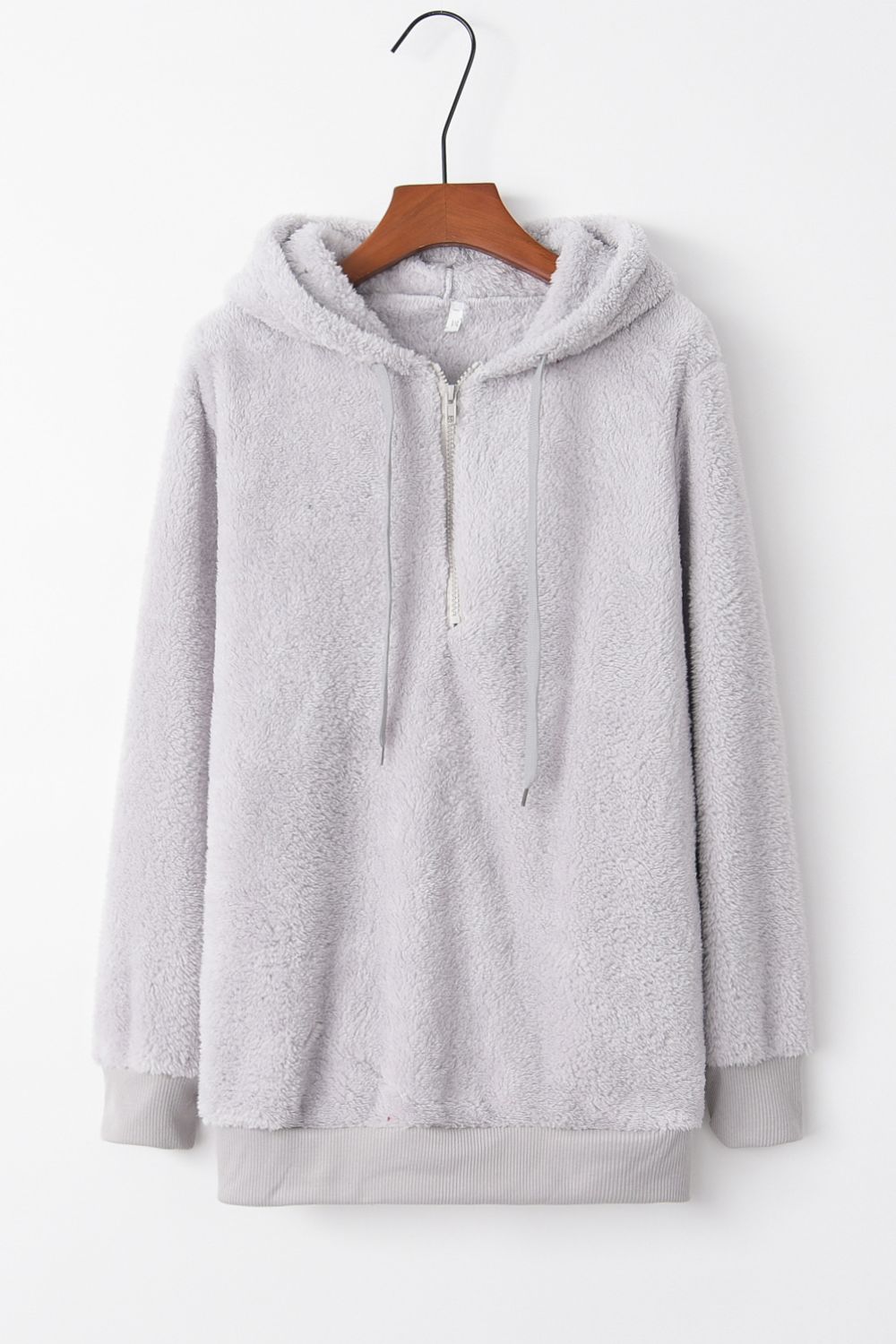 The Hearthlight Hug Jacket Quarter-Zip Drawstring Teddy Hoodie