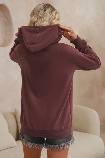 Sundown Serenade Dropped Shoulder Front Pocket Hoodie