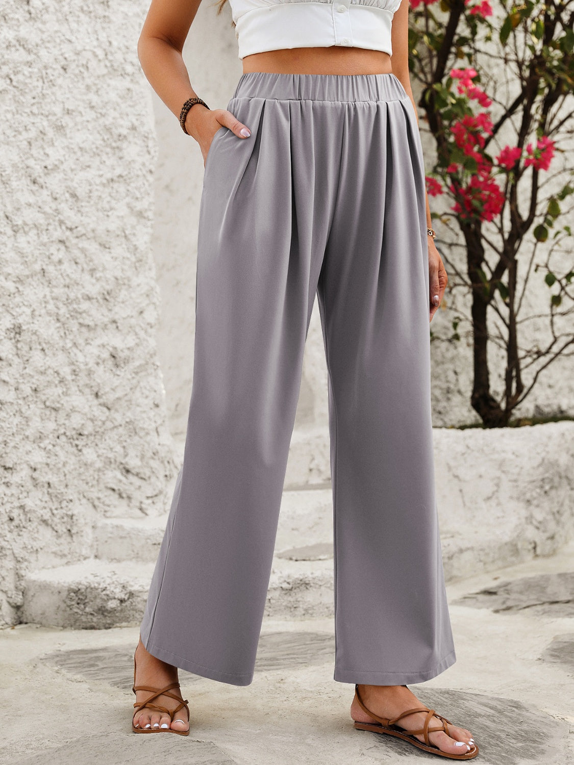 Odyssean Waves Wide Leg Pants