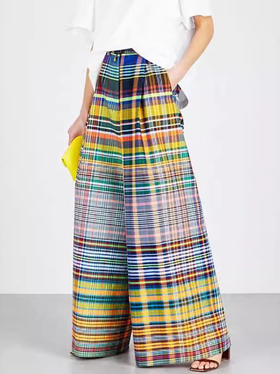 Mirthful Musings Plaid Extra Wide Leg Pants