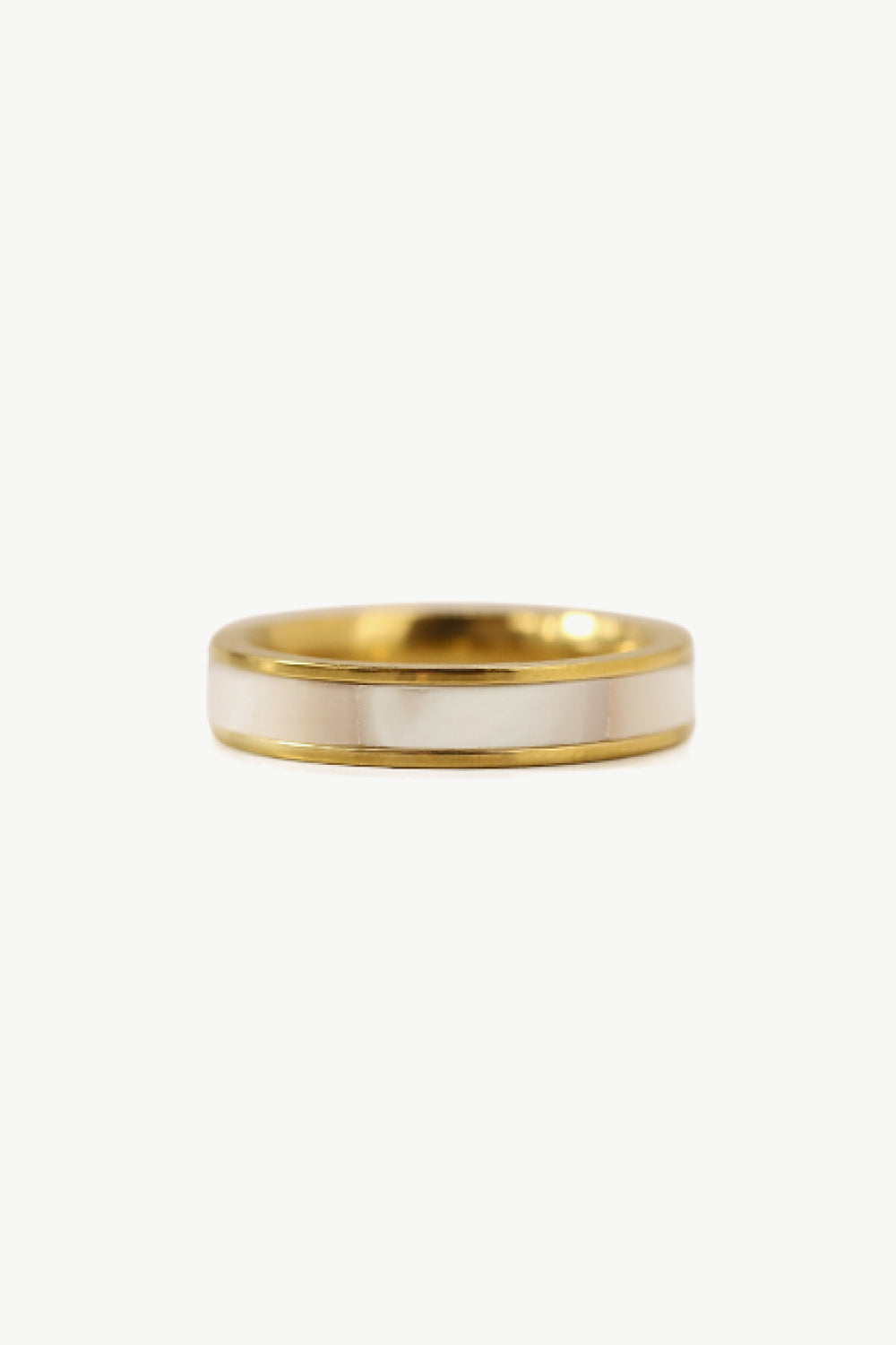 'Tidal Glow' Shell Gold-Plated Ring