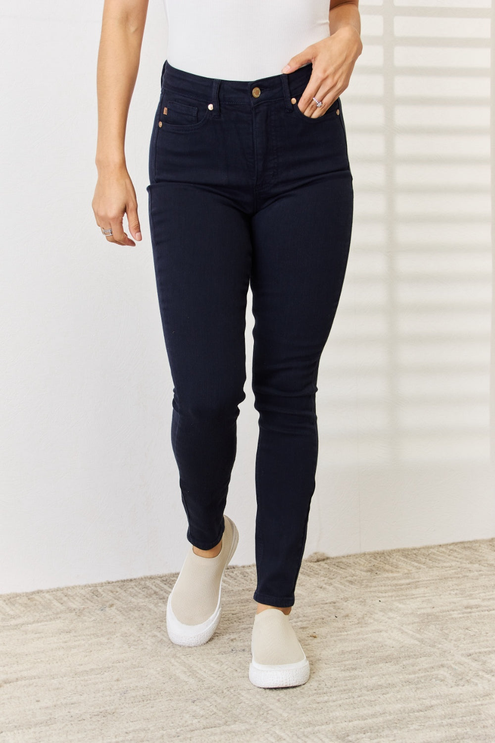 Twilight Tales Deep Navy Tummy Control Skinny Jeans