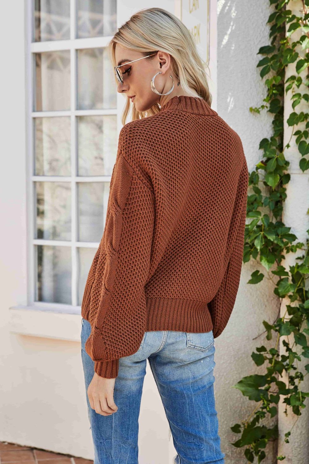 Cedar Spell Knit Cabled Fall Sweater