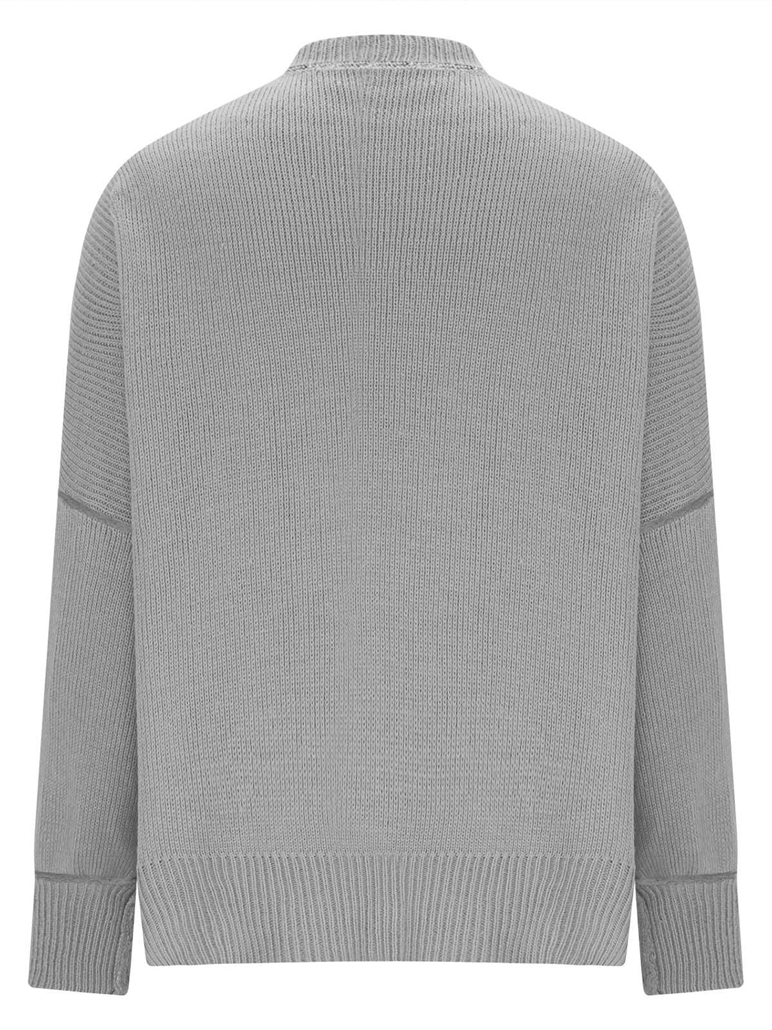 Hemlock Haze Reverse Seam Side Slit Sweater