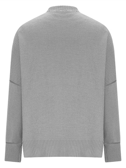 Hemlock Haze Reverse Seam Side Slit Sweater