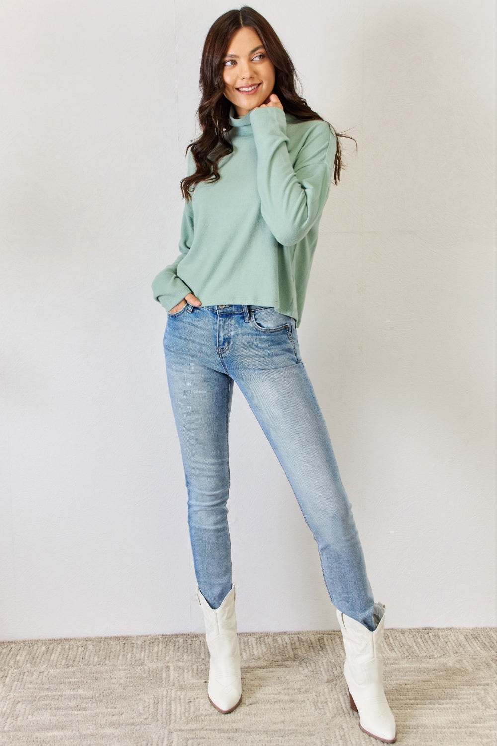 Luxe Layer Long Sleeve Turtleneck Top