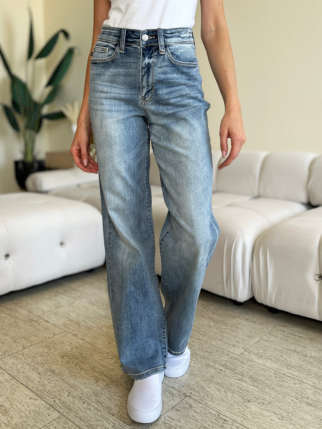 Lecture Notes Denim High Waist Straight Leg Jeans