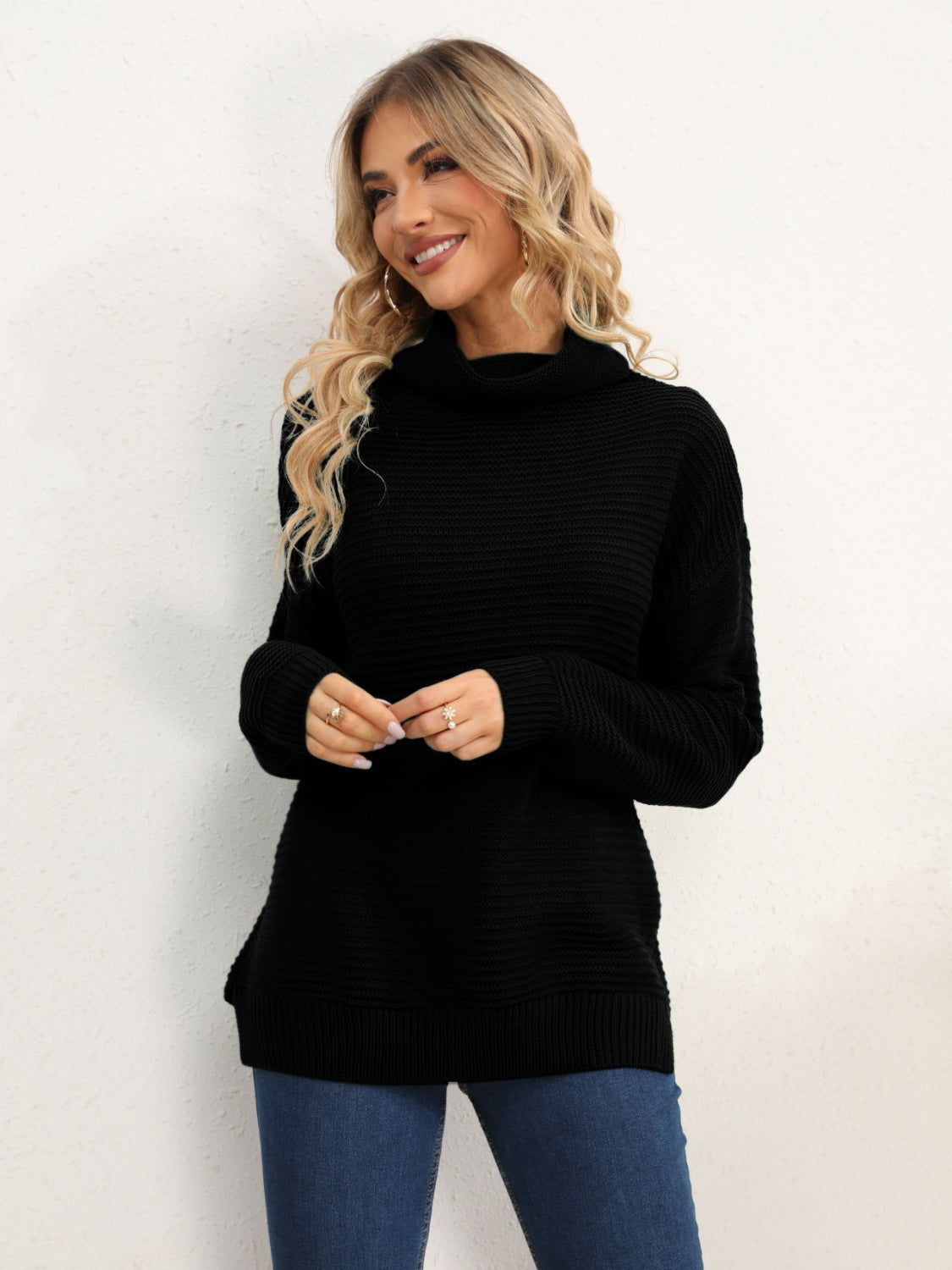 Wild Willa Turtleneck Classic Silhouette Sweater